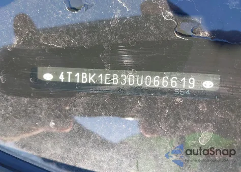 2013 Toyota Avalon Xle Touring из США, поврежденный, VIN 4T1BK1EB3DU066619